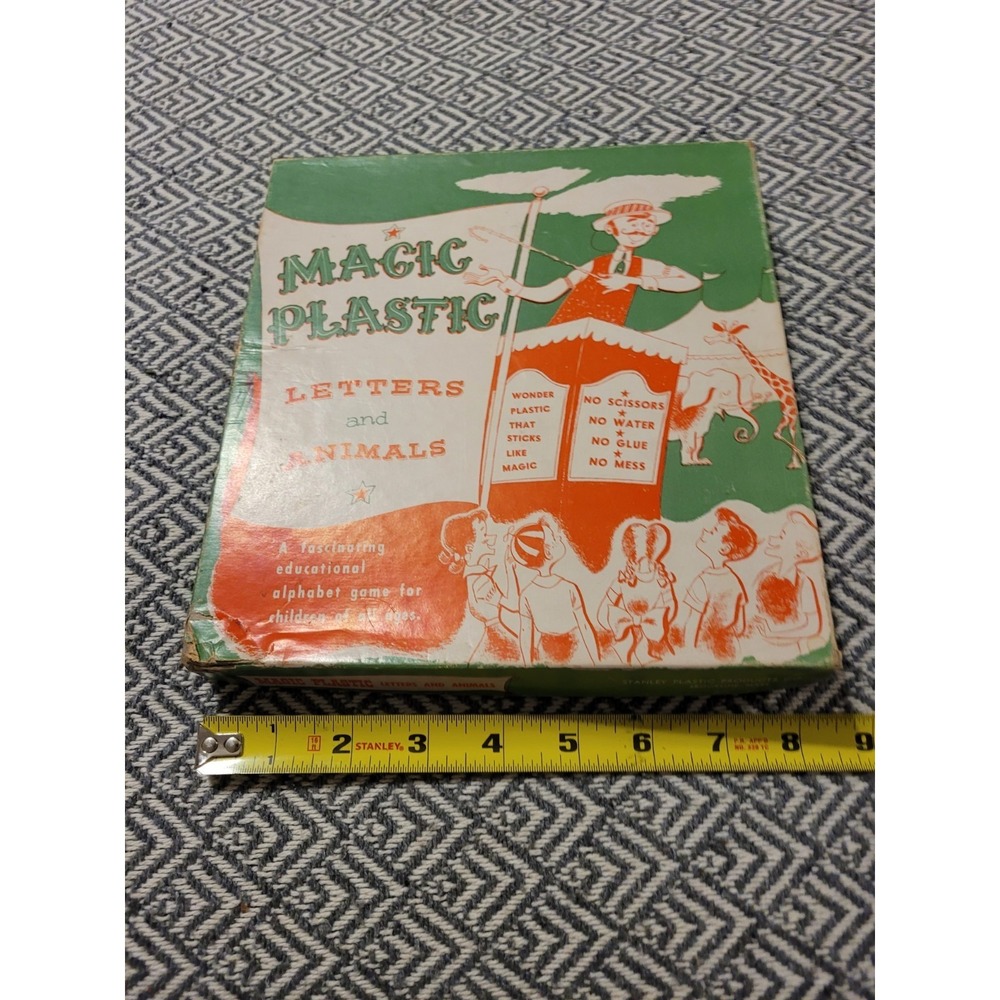 Vintage Magic Plastic Letters And Animals Game- Rare!! Appears Complete